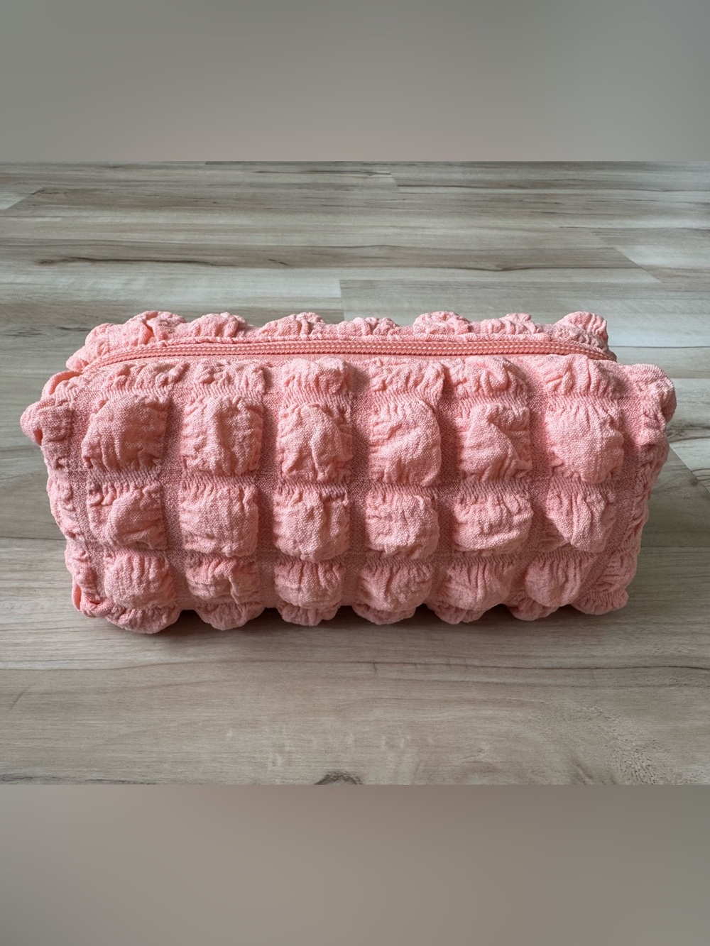 Ulta Beauty Peach Textured Bubble Makeup/Cosmetic Bag